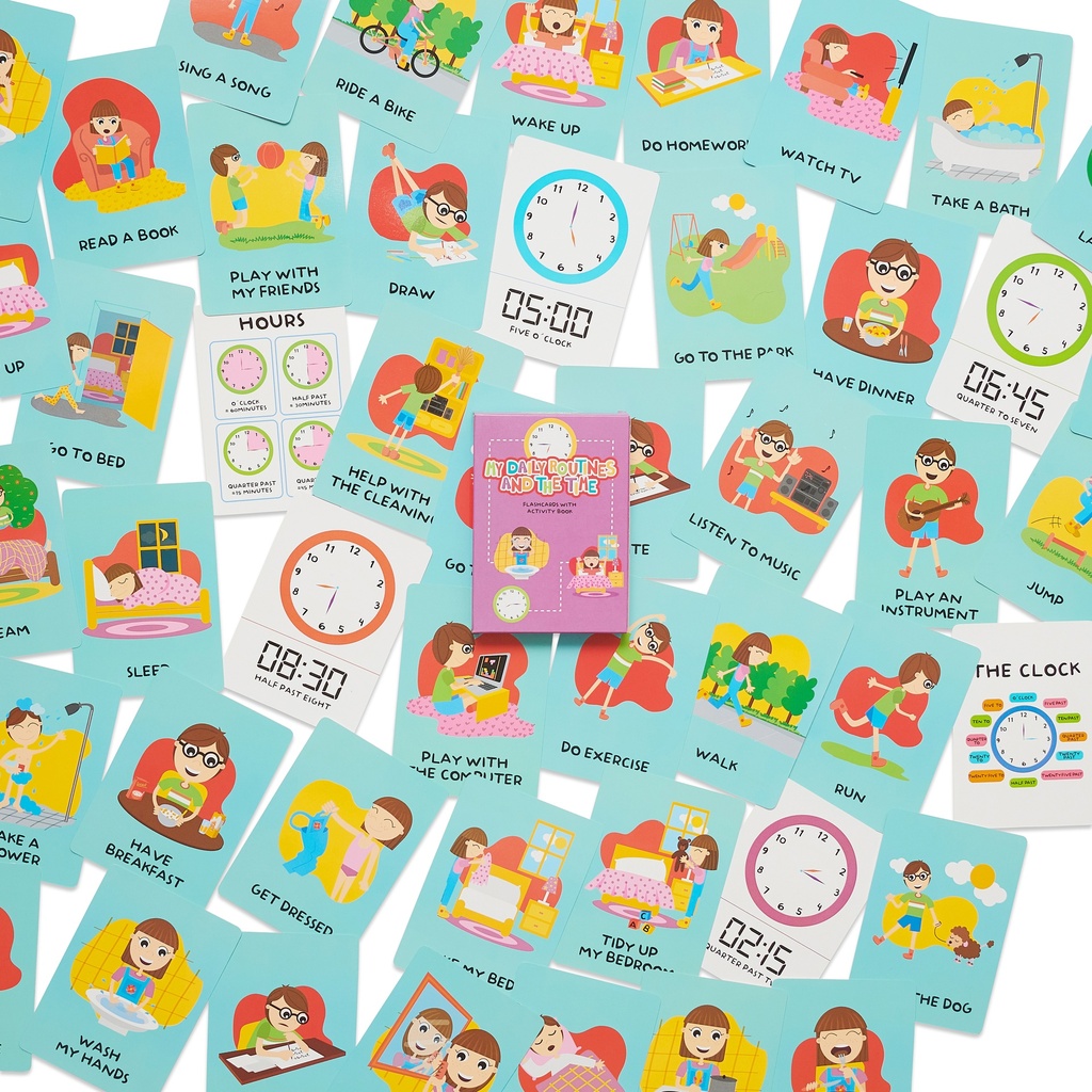 JUEGO DE CARTAS BARCO DE PAPEL MY DAILY ROUTINES AND THE TIME
