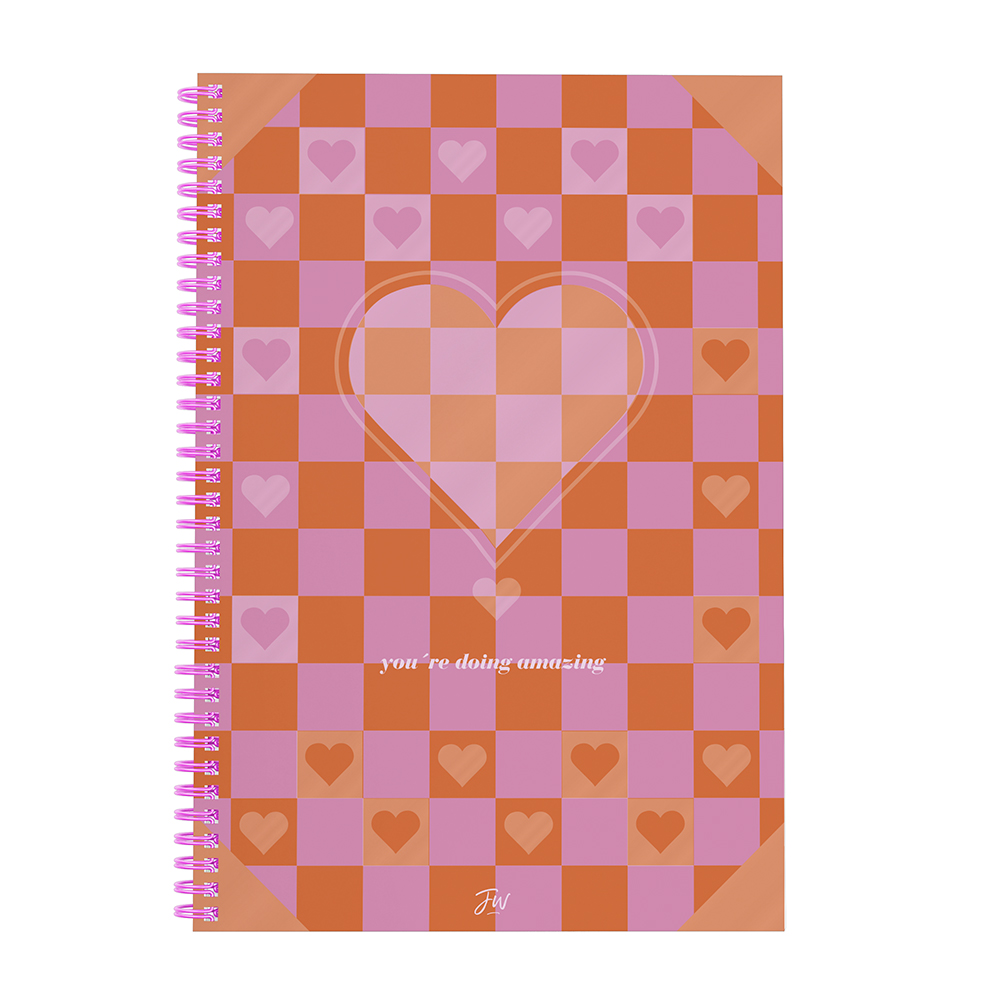 CUADERNO FW A4 SEMIRIGIDO 80 HOJAS PINK
