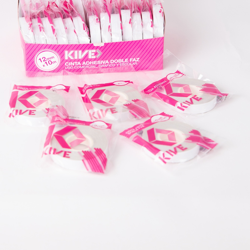 CINTA KIVE DOBLE FAZ 12MMX10MTS