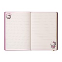 LIBRETA MOOVING NOTES A5 TAPA DURA HELLO KITTY RAYADO