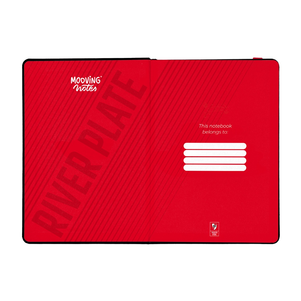LIBRETA MOOVING NOTES A5 TAPA DURA RIVER RAYADO