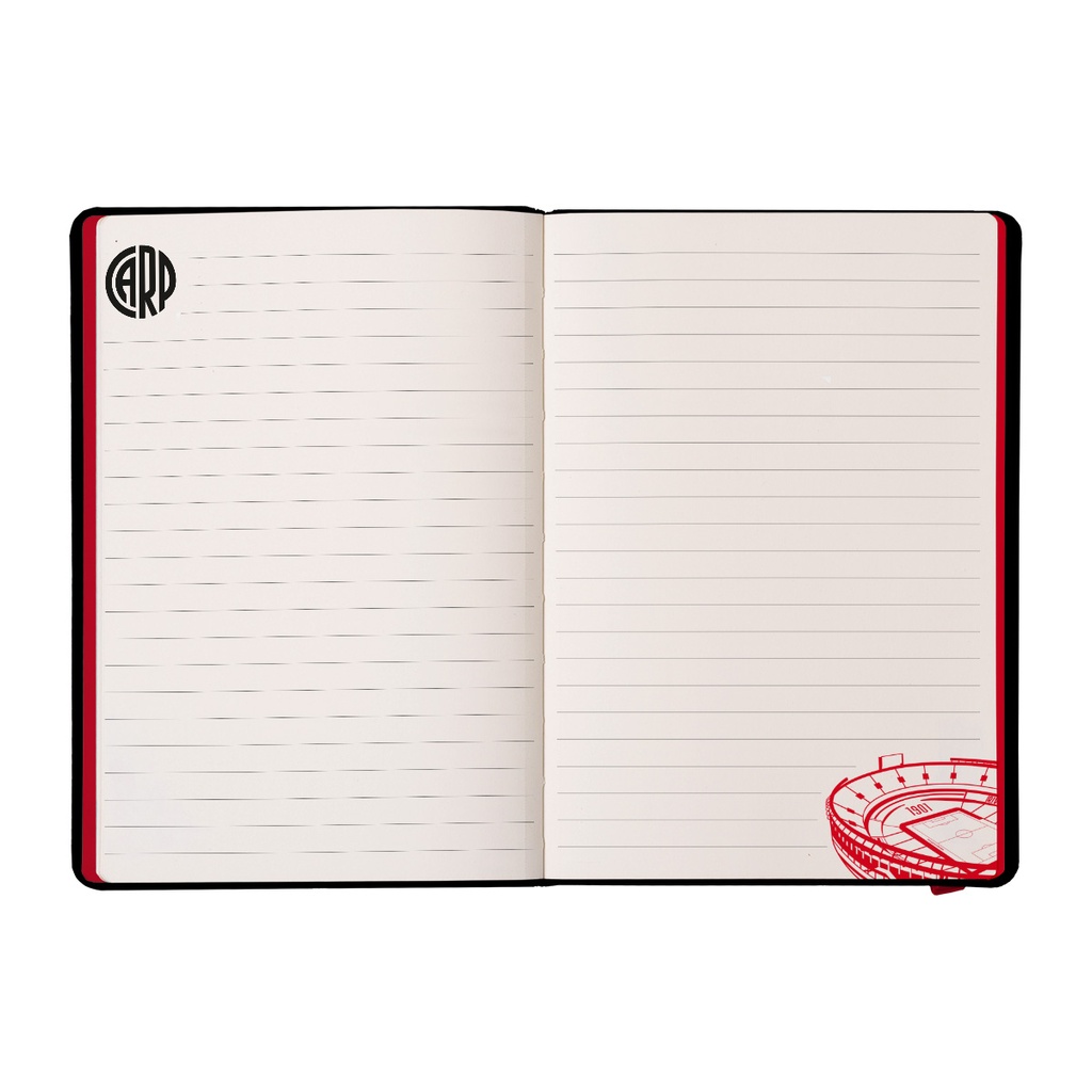 LIBRETA MOOVING NOTES A5 TAPA DURA RIVER RAYADO