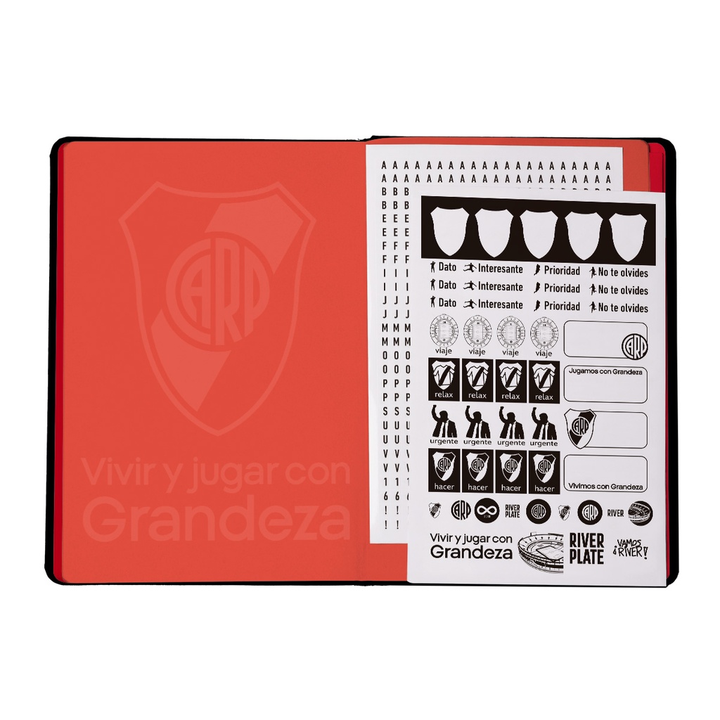 LIBRETA MOOVING NOTES A5 TAPA DURA RIVER RAYADO