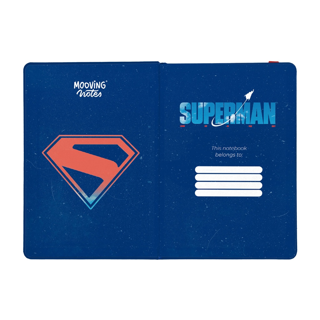 LIBRETA MOOVING NOTES A5 TAPA DURA SUPERMAN RAYADO