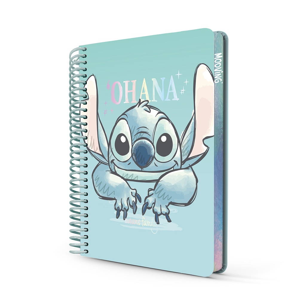 CUADERNO MOOVING PREMIUM 1/2 OFICIO 96 HOJAS STITCH