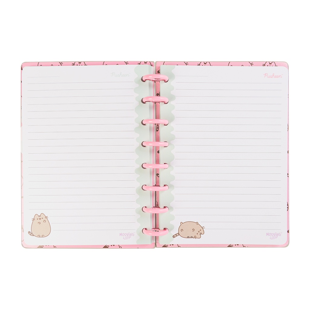 CUADERNO MOOVING LOOP PUSHEEN A5 CON DISCOS