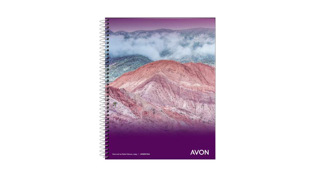 CUADERNO AVON CON ESPIRAL 16X21 46 HOJAS RAYADO