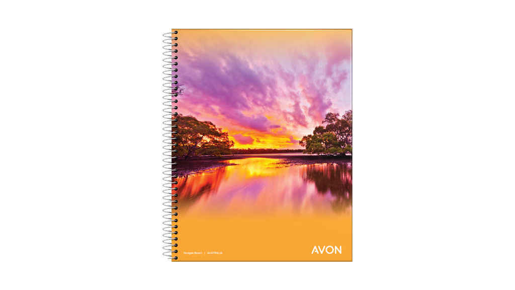 CUADERNO AVON CON ESPIRAL 16X21 46 HOJAS RAYADO