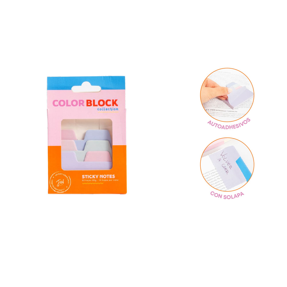 STICKY NOTES CON SOLAPA FW COLOR BLOCK (PROXIMAMENTE)