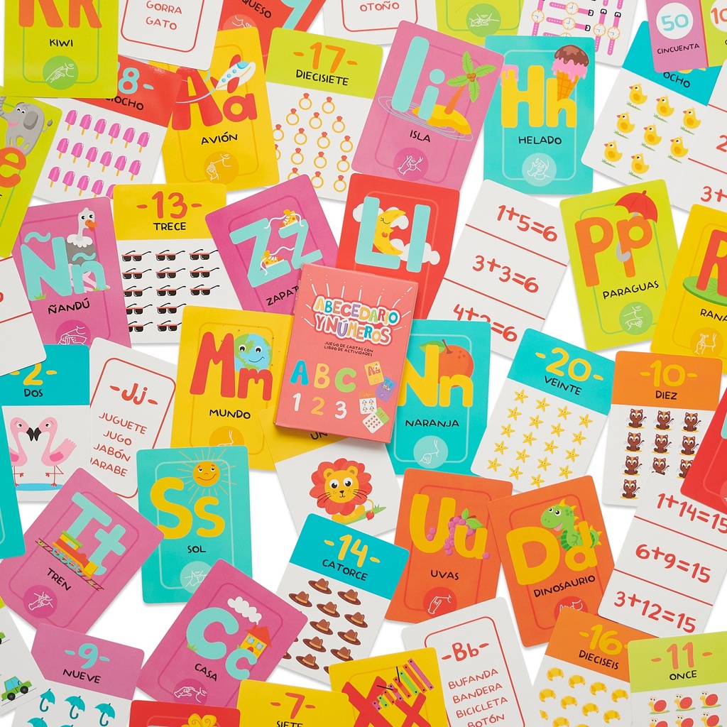 JUEGO DE CARTAS BARCO DE PAPEL ABECEDARIO Y NUMEROS
