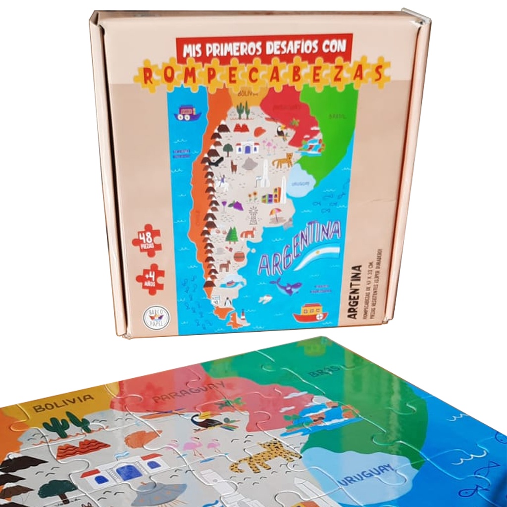 ROMPECABEZAS BARCO DE PAPEL 48 PIEZAS - ARGENTINA