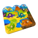 JUEGO DE MADERA BARCO DE PAPEL MIS PRIMEROS ENCASTRES - DINOS