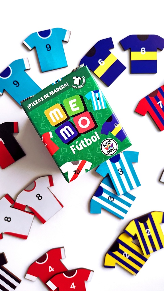 JUEGO DE MEMORIA BARCO DE PAPEL MEMO FUTBOL