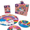 ROMPECABEZAS BARCO DE PAPEL MADERA CIRCULAR X 3 - UNICORNIOS