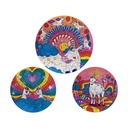 ROMPECABEZAS BARCO DE PAPEL MADERA CIRCULAR X 3 - UNICORNIOS