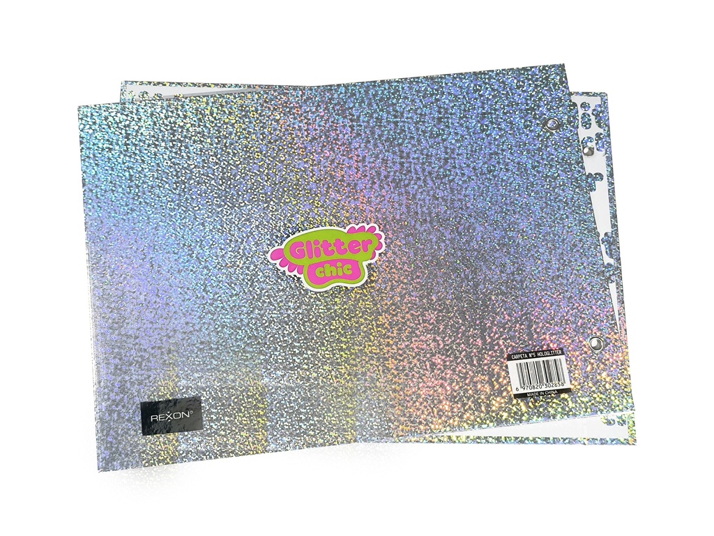 CARPETA 2 TAPAS Nº5 REXON GLITTER CHIC