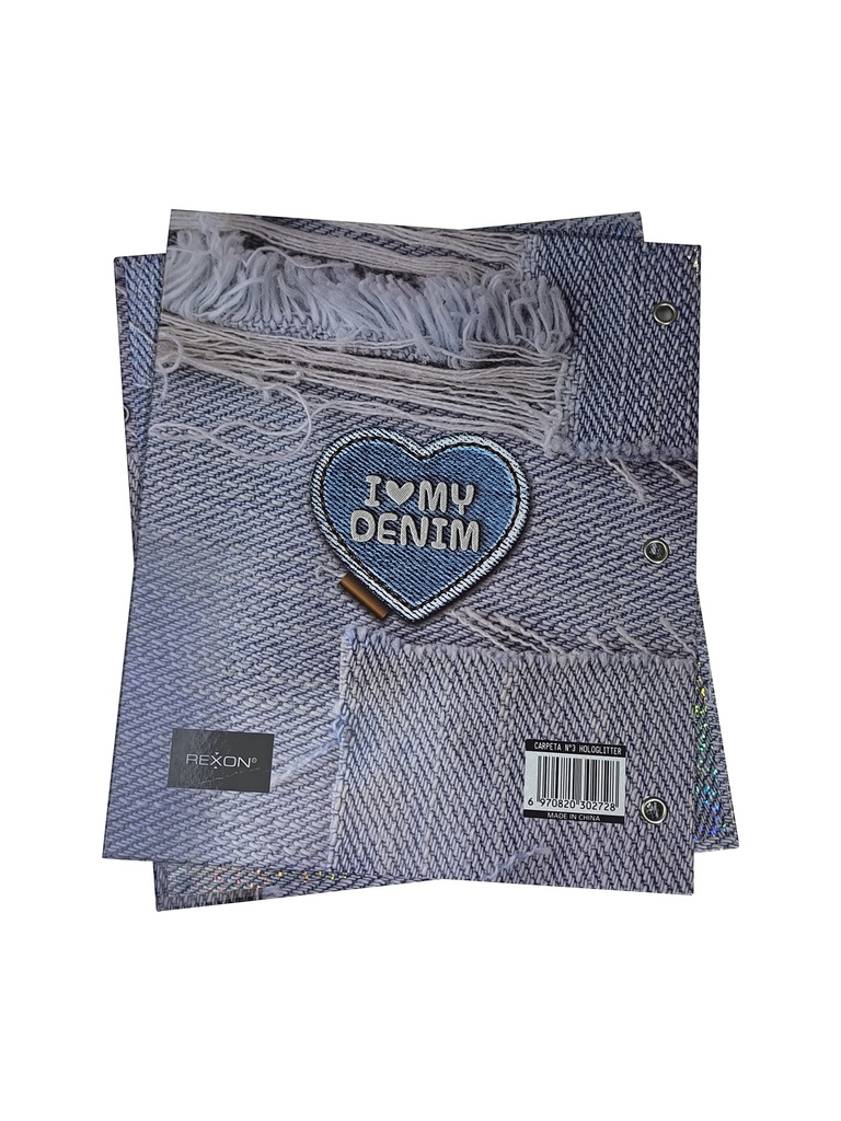 CARPETA REXON Nº3 2 TAPAS I LOVE MY DENIM