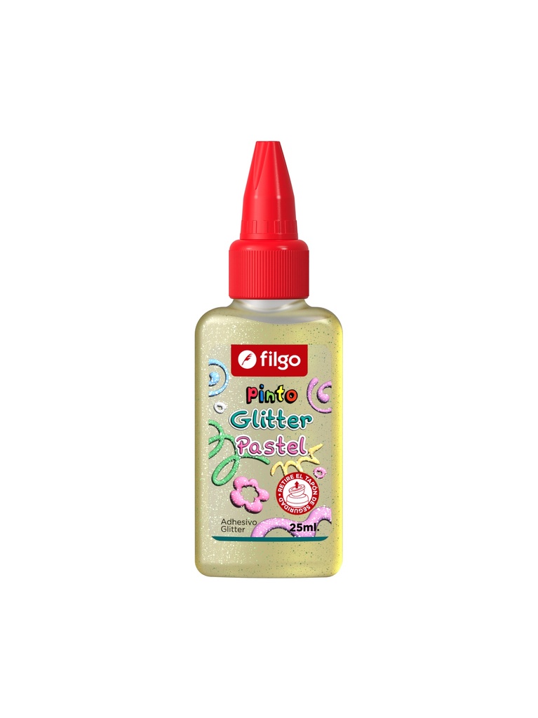 ADHESIVO FILGO PINTO GLITTER 25ML X12 PASTEL
