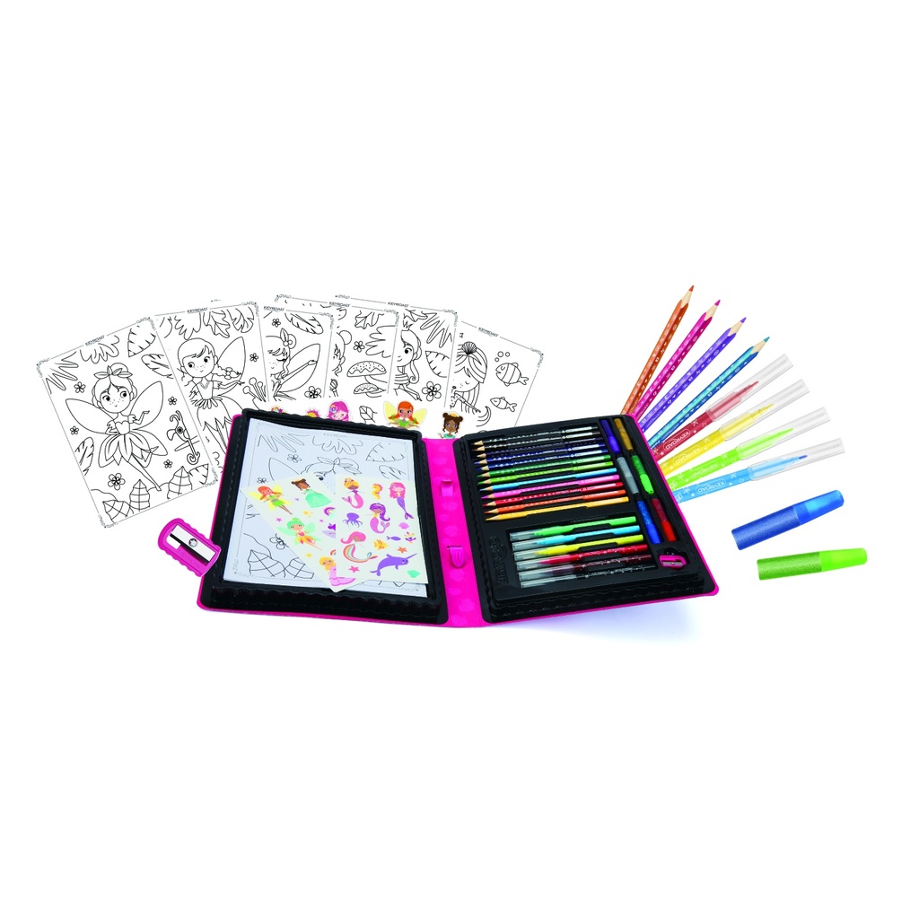 MALETIN KEYROAD PARA COLOREAR SIRENAS X 65 PIEZAS