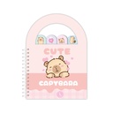 LIBRETA RY CON SOLAPAS 10x14cm 40 HOJAS RAYADAS CAPYBARA 1101