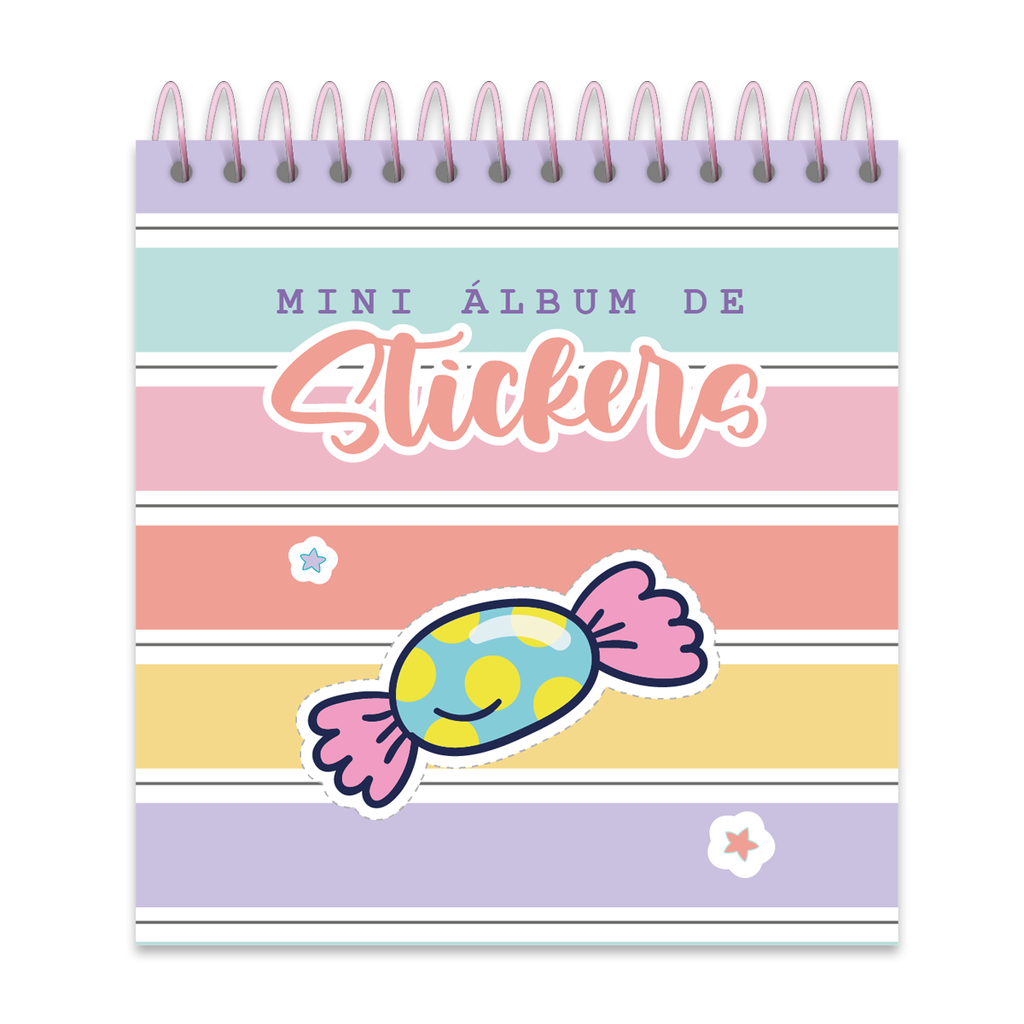 ALBUM DE STICKERS RY ANILLADO 9x9cm X 10 PLANCHAS 1095