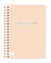 CUADERNO RY A5 SEMIRIGIDO ANILLADO 15x21cm 80 HOJAS RAYADAS PASTEL 1084