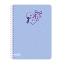 CUADERNO RY A5 SEMIRIGIDO ANILLADO 15x21cm 80 HOJAS RAYADAS PASTEL 1084