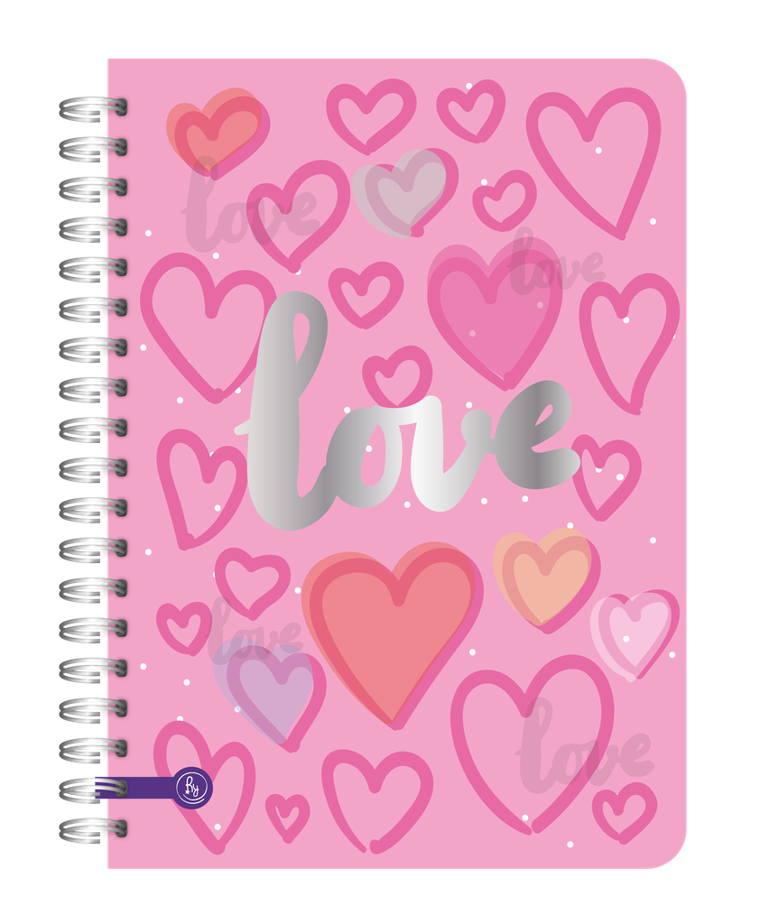 CUADERNO RY A5 SEMIRIGIDO ANILLADO 15x21cm 80 HOJAS RAYADAS MIX 1082