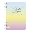 CUADERNO RY A5 ANILLADO 15x21cm 80 HOJAS RAYADAS ACUARELA 1018