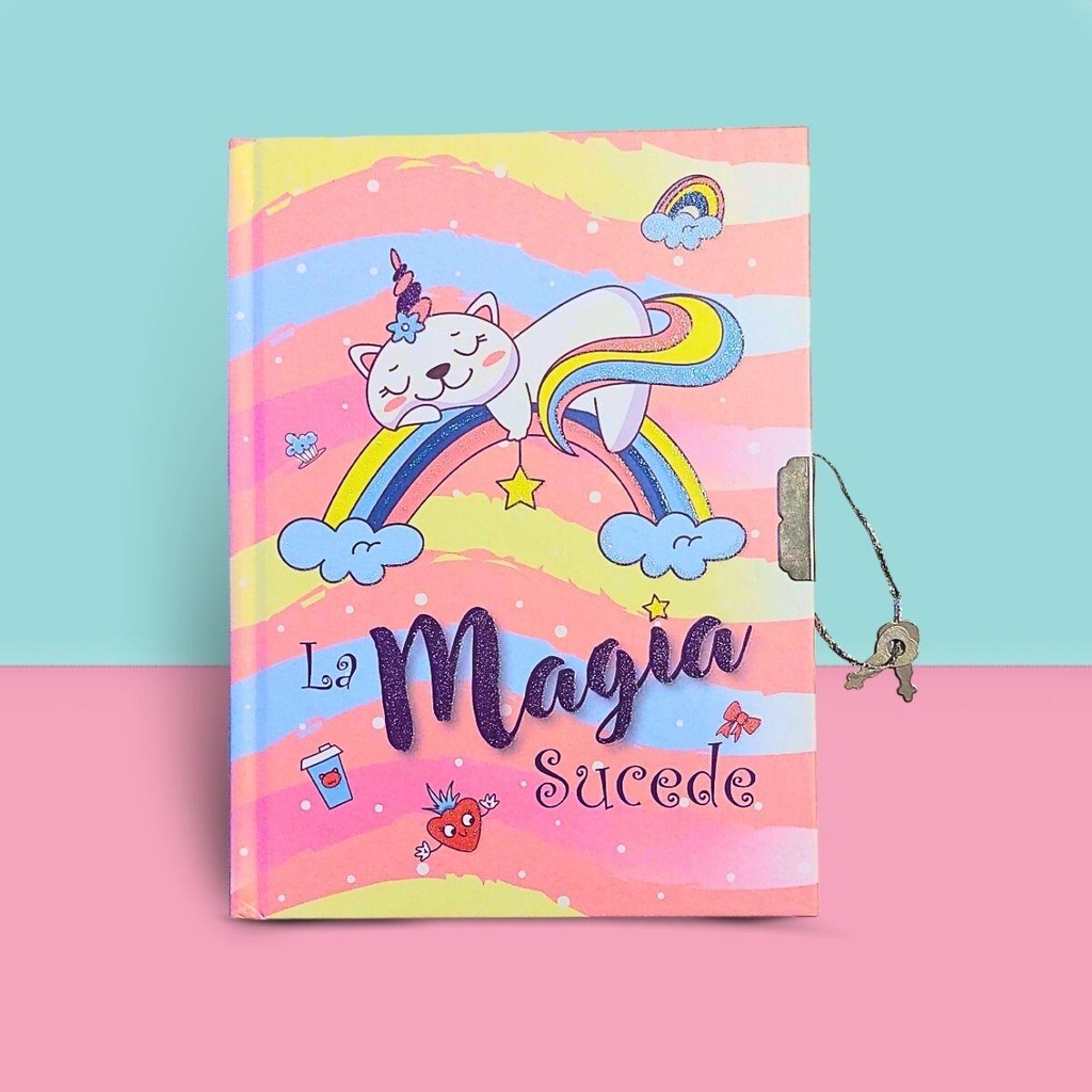 DIARIO COLOURS LA MAGIA SUCEDE + BOLIGRAFO 18x13cm