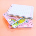 LIBRETA COLOURS ESPIRALADA DOBLE 60 HOJAS RAYADAS + 20 HOJAS LISAS UNICORNIOS