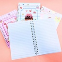 CUADERNO COLOURS ESPIRALADO CON GLITTER 40 HOJAS RAYADAS CUPCAKES