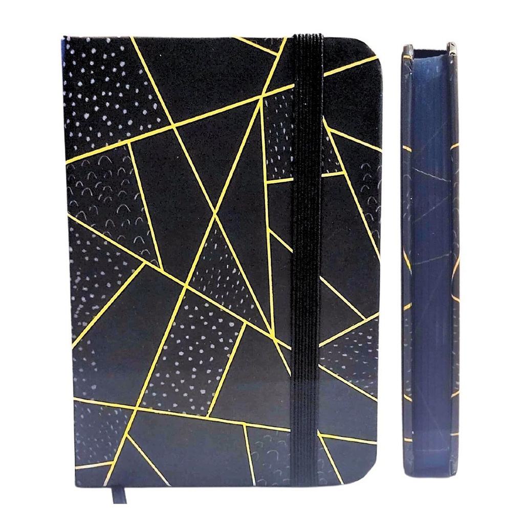 LIBRETA COLOURS A7 CON ELASTICO 80 HOJAS LISAS 7.5x10.5cm FORMAS