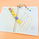 LIBRETA COLOURS + BOLIGRAFO X 6 COLORES Y CINTA DINOS