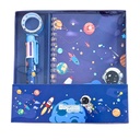 LIBRETA COLOURS + BOLIGRAFO X 6 COLORES Y CINTA ESPACIAL