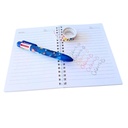 LIBRETA COLOURS + BOLIGRAFO X 6 COLORES Y CINTA ESPACIAL
