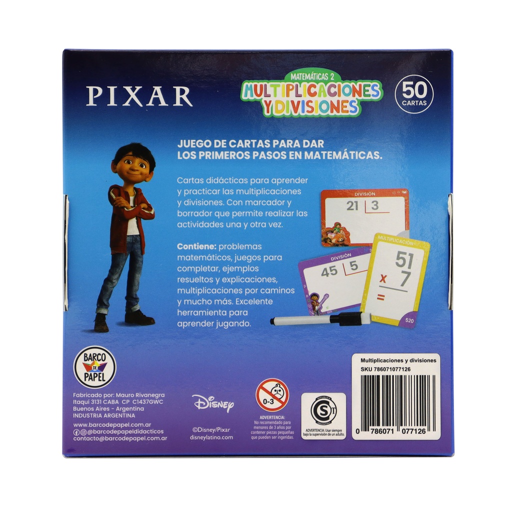 JUEGO DE CARTAS BARCO DE PAPEL MATEMATICA 2 MULTIPLICACION Y DIVISION