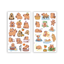 STICKERS WERO PARA BOTELLA UV TRANSFER X 2 PLANCHAS CAPYBARA