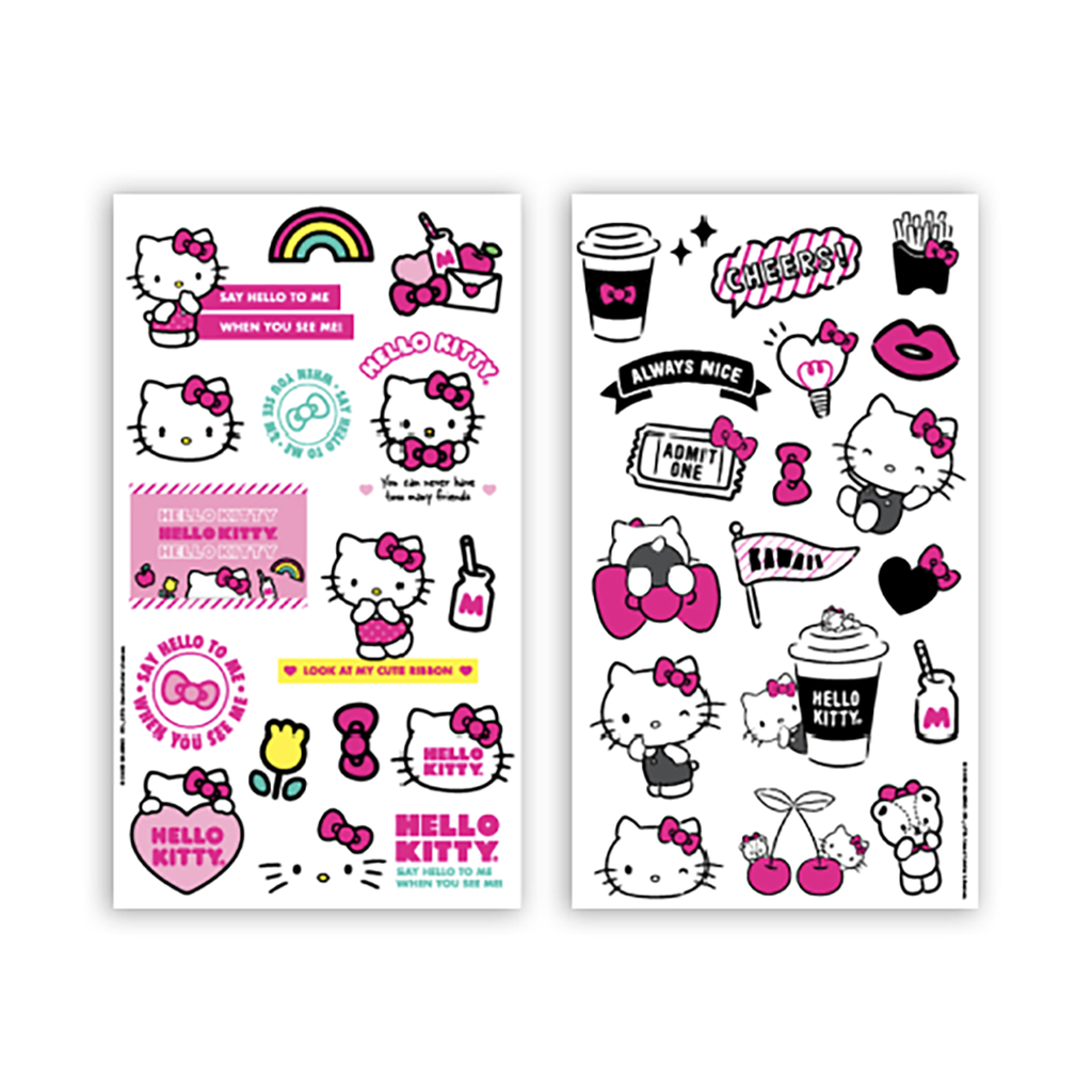 STICKERS WERO PARA BOTELLA UV TRANSFER X 2 PLANCHAS HELLO KITTY