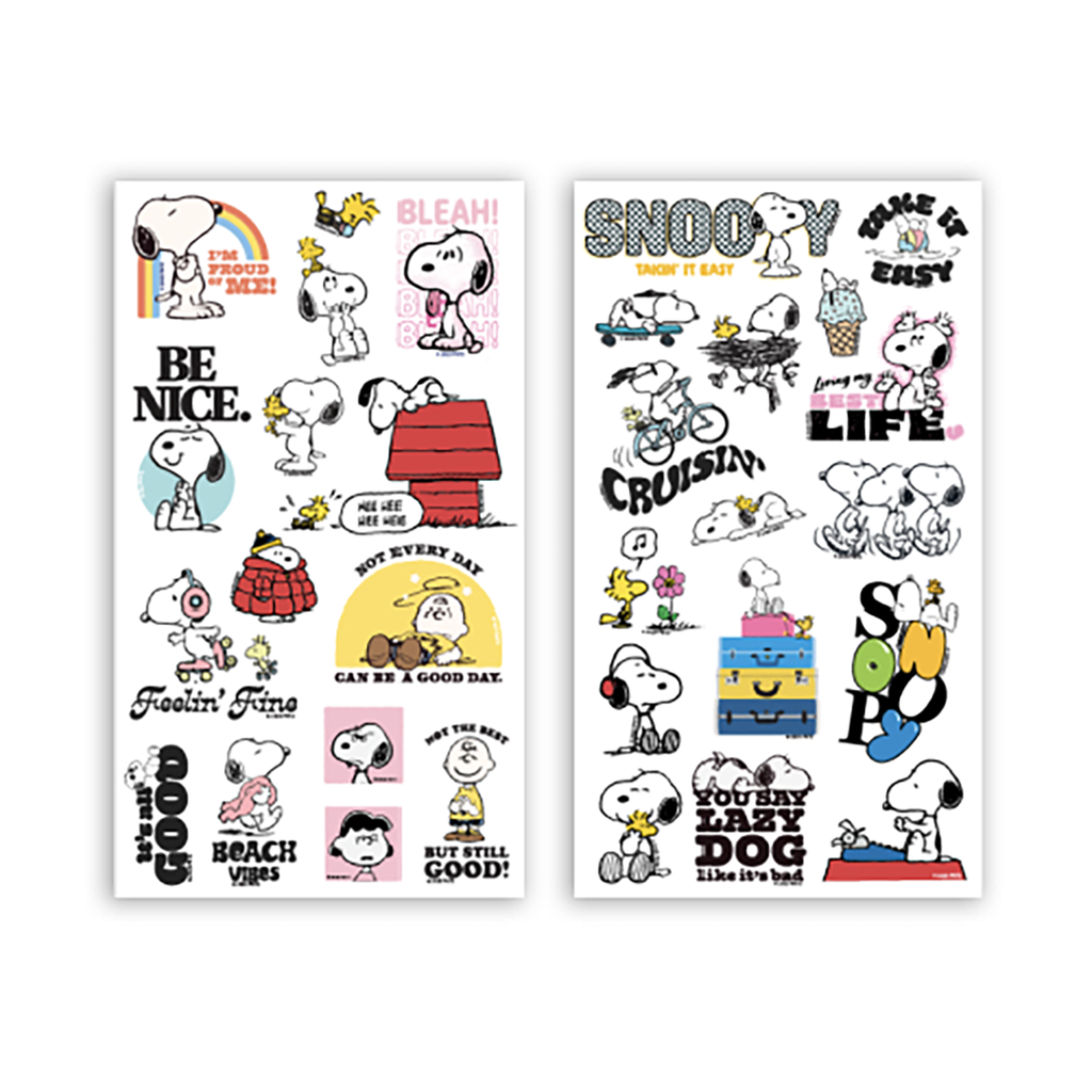 STICKERS WERO UV TRANSFER X 2 PLANCHAS SNOOPY