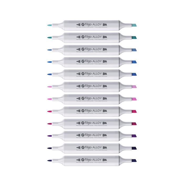 MARCADOR FILGO ALLOY DOBLE PUNTA X 96 TONOS SURTIDOS