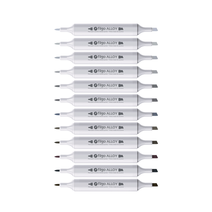 MARCADOR FILGO ALLOY DOBLE PUNTA X 96 TONOS SURTIDOS