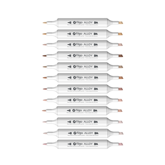 MARCADOR FILGO ALLOY DOBLE PUNTA X 96 TONOS SURTIDOS