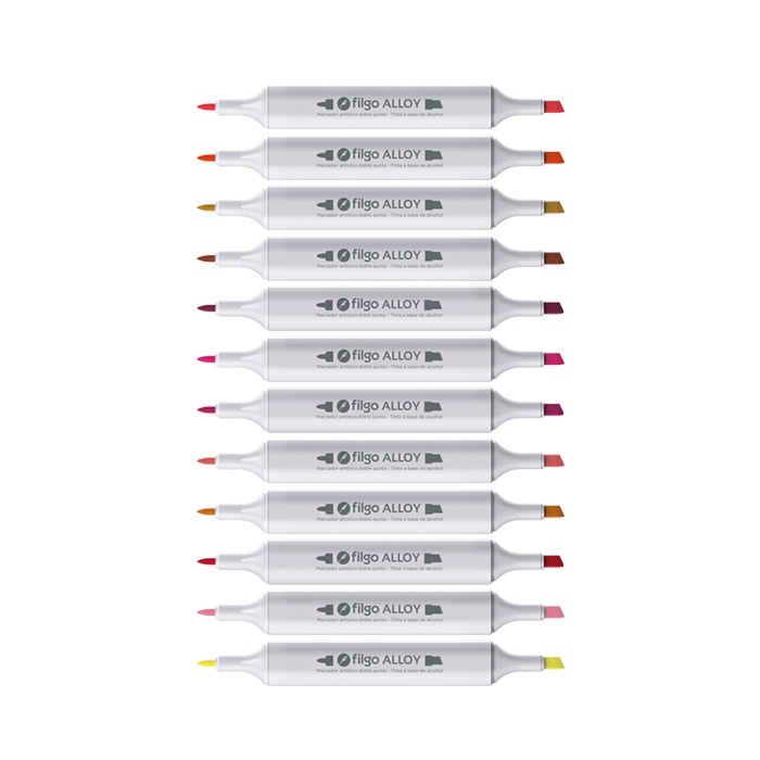 MARCADOR FILGO ALLOY DOBLE PUNTA X 96 TONOS SURTIDOS
