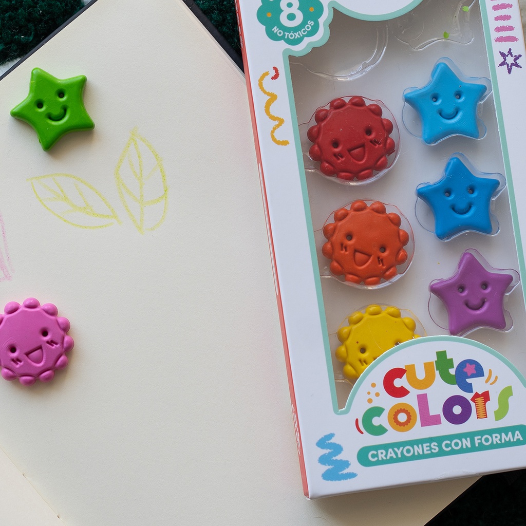 CRAYONES WERO CON FORMA X 8 COLORES SURTIDOS