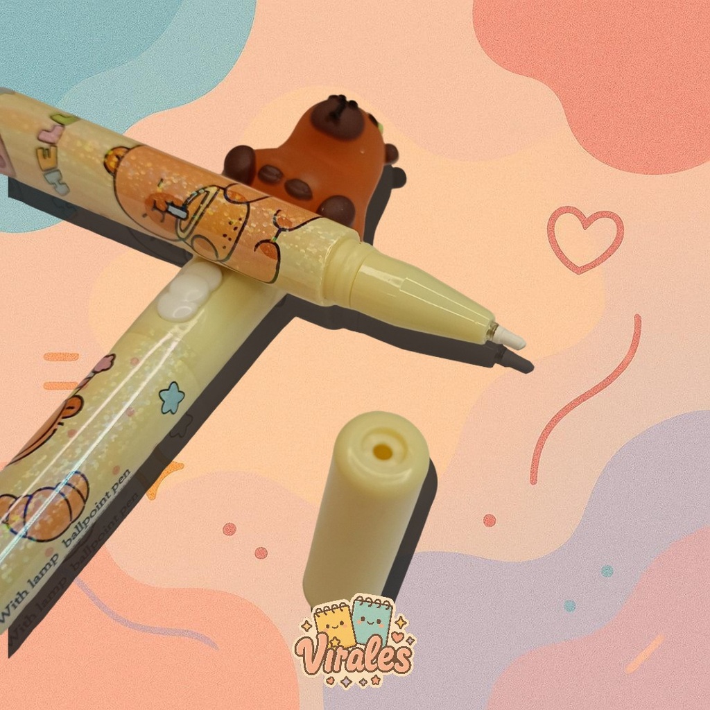 BOLIGRAFO CAPYBARA CON LUZ