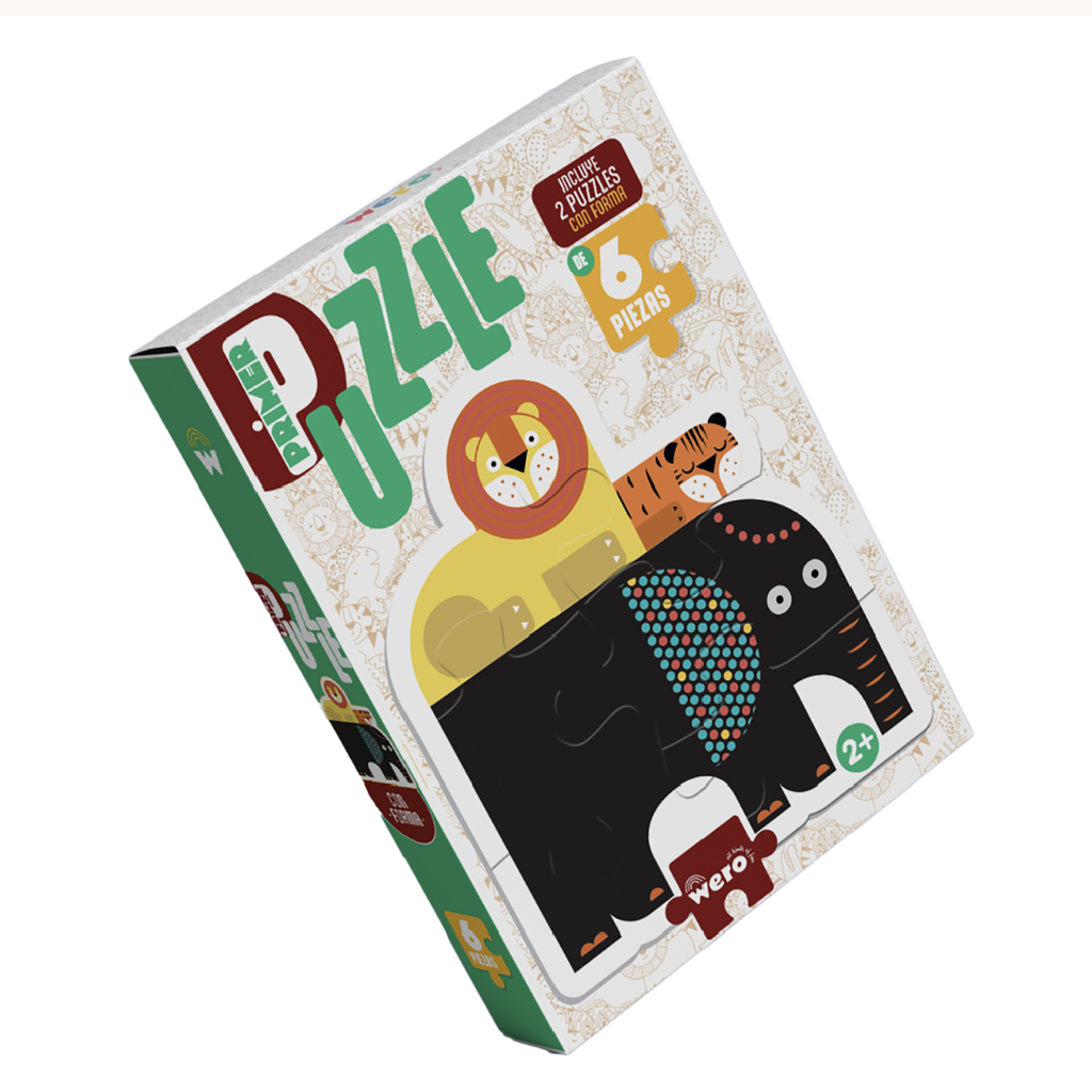 PUZZLE WERO CON FORMA X 6 PIEZAS VARIOS MOTIVOS