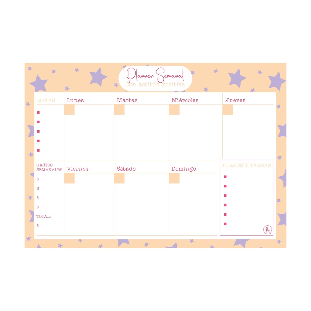 PLANNER ORGANIZADOR SEMANAL RY A4