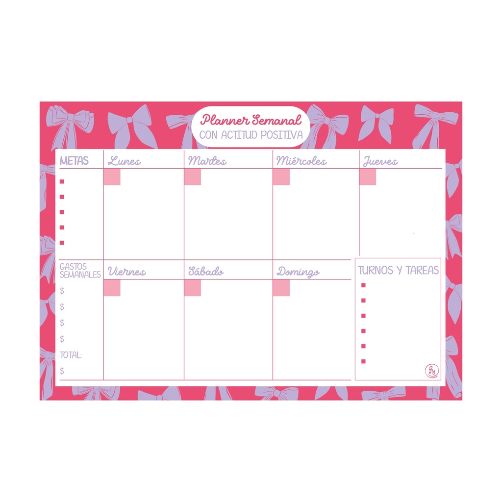 PLANNER ORGANIZADOR SEMANAL RY A4