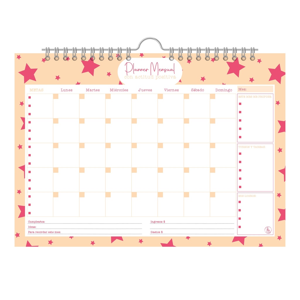 PLANNER MENSUAL RY 35X25 PERCHIRA 8033